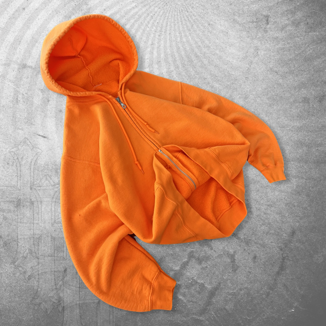Safety Orange Hooded Jacket 1990s (M)