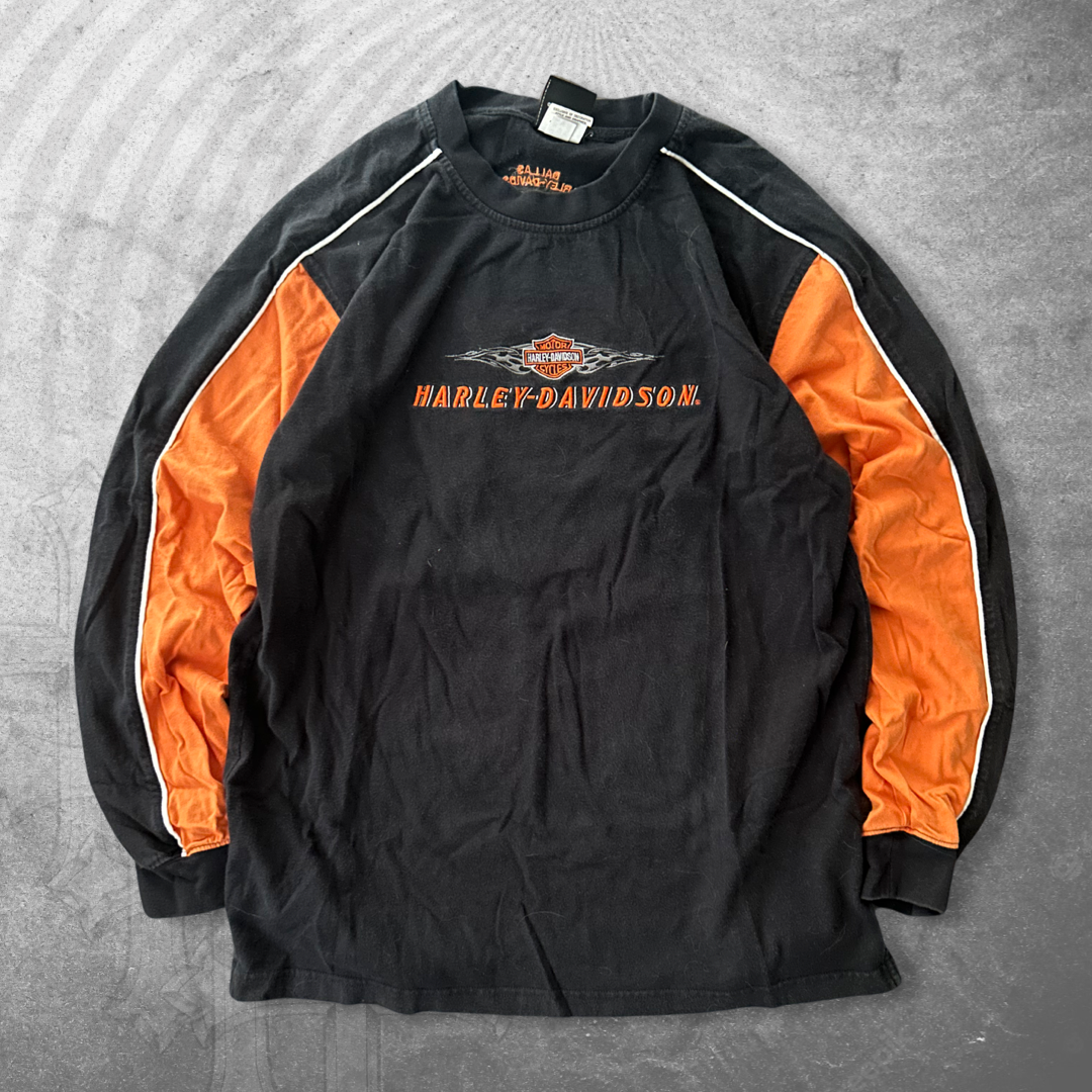 Black Harley Long Sleeve Shirt 1990s (M)