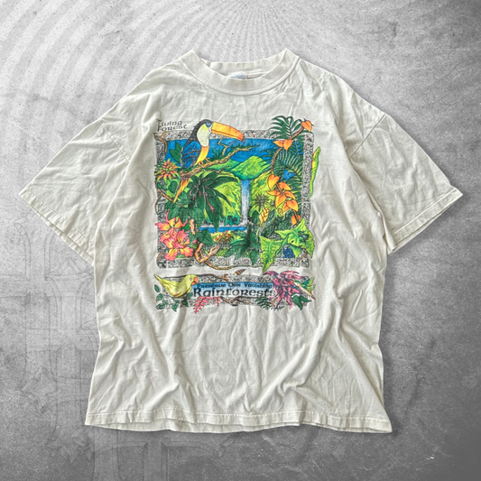 Bone White Rainforest Cafe Shirt 1990s (XL)