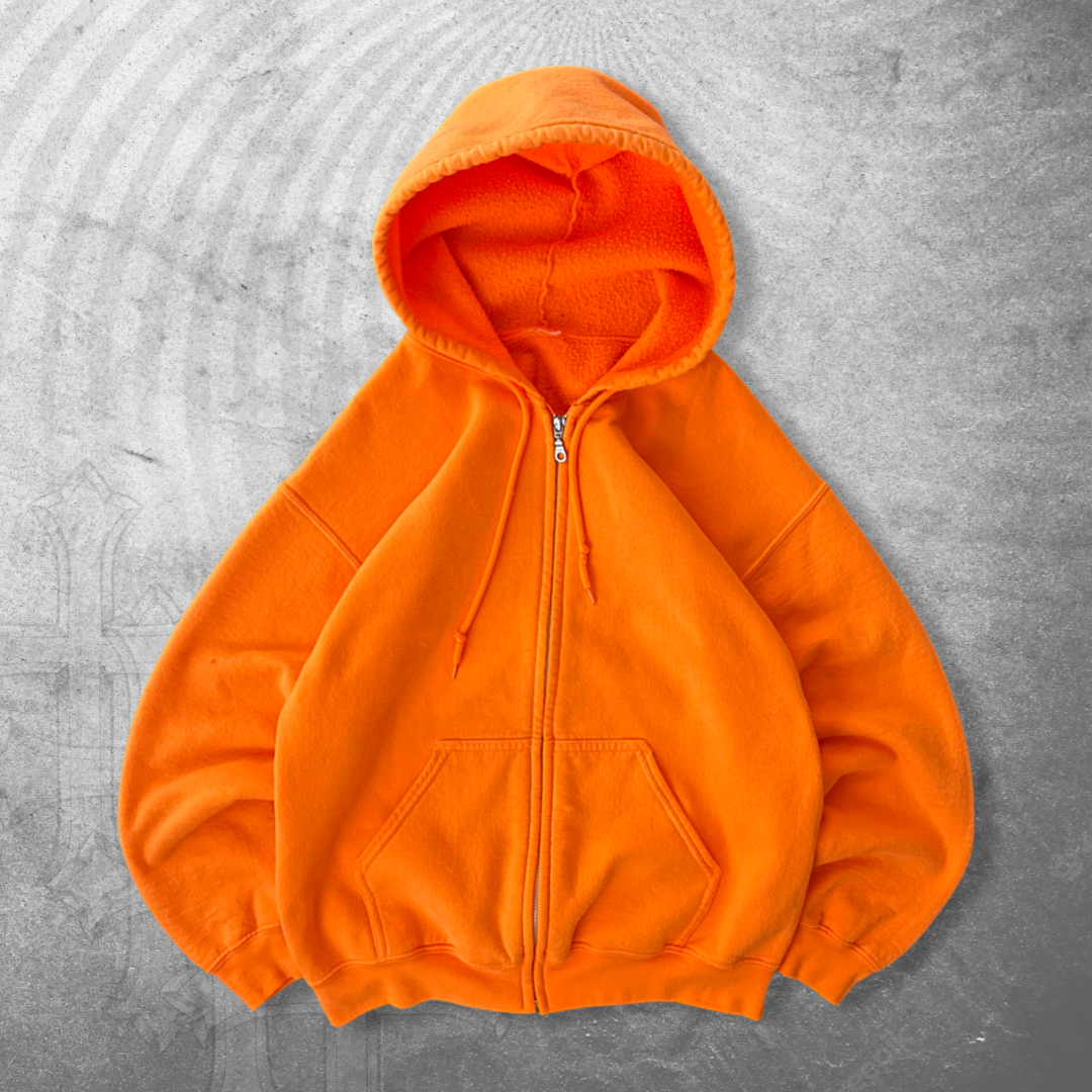 Safety Orange Hooded Jacket 1990s (M)