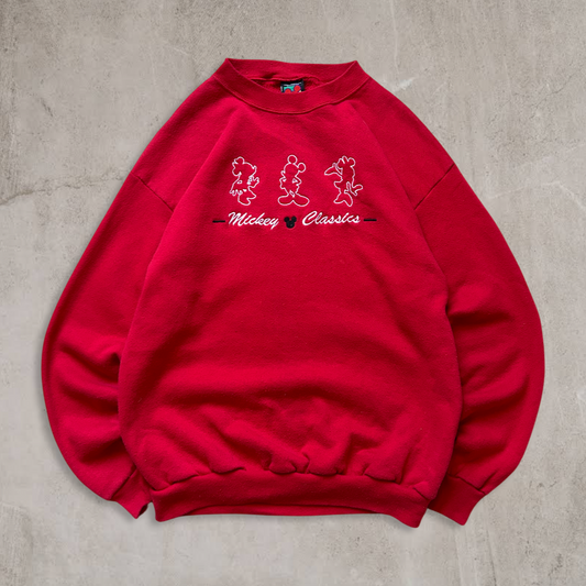 Red Mickey Classics Sweatshirt 1990s (S)