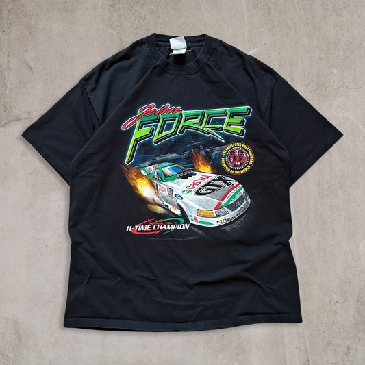 Black John Force Racing Shirt 2002 (XL)