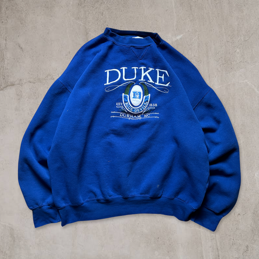 Royal Blue Duke Sweatshirt 1990s (L)