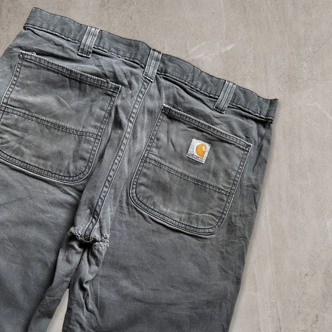 Faded Distressed Grey Carhartt Pants 2000s (33x30)