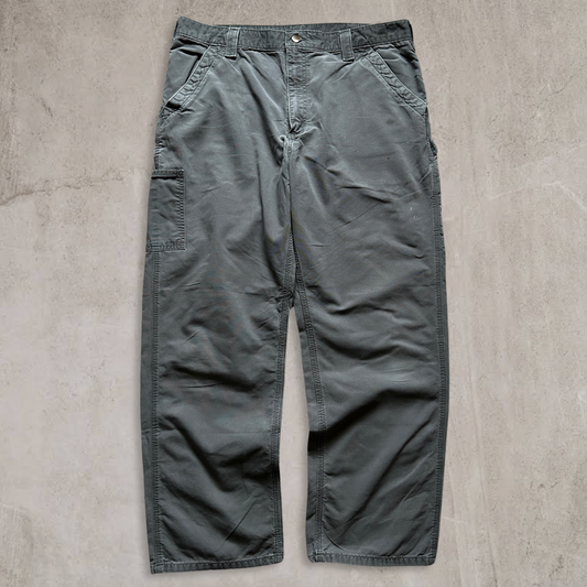 Grey Carhartt Carpenter Pants 2000s (38x32)