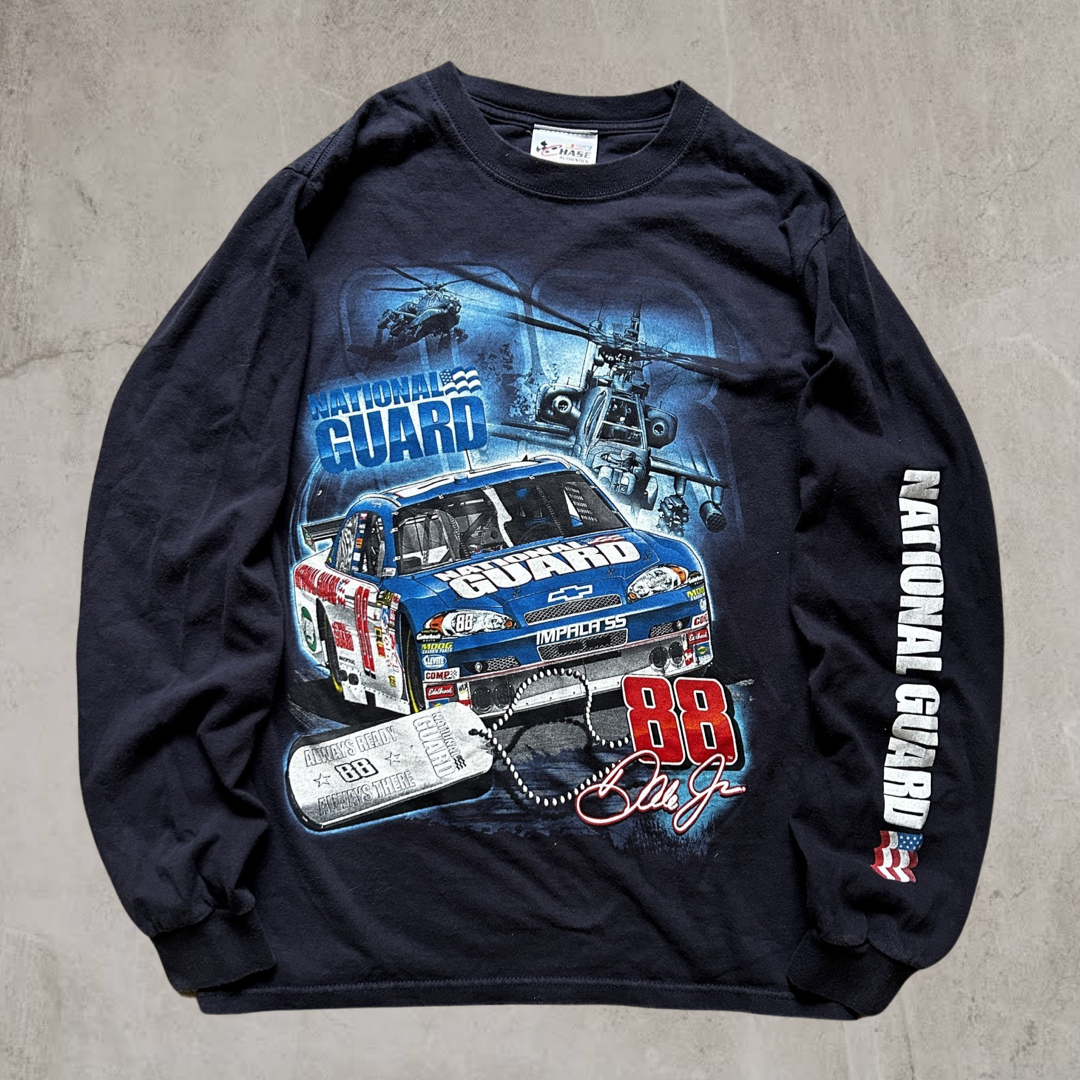 Navy Dale Jr Racing Long Sleeve Shirt 2000s (S)