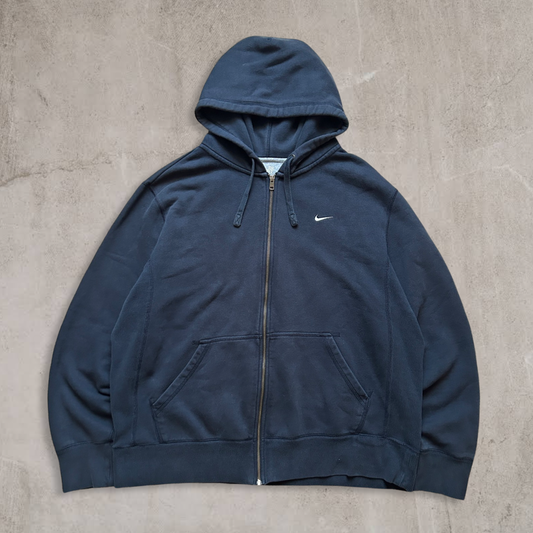 Black Nike Hooded Jacket Y2K 2000s (XL)