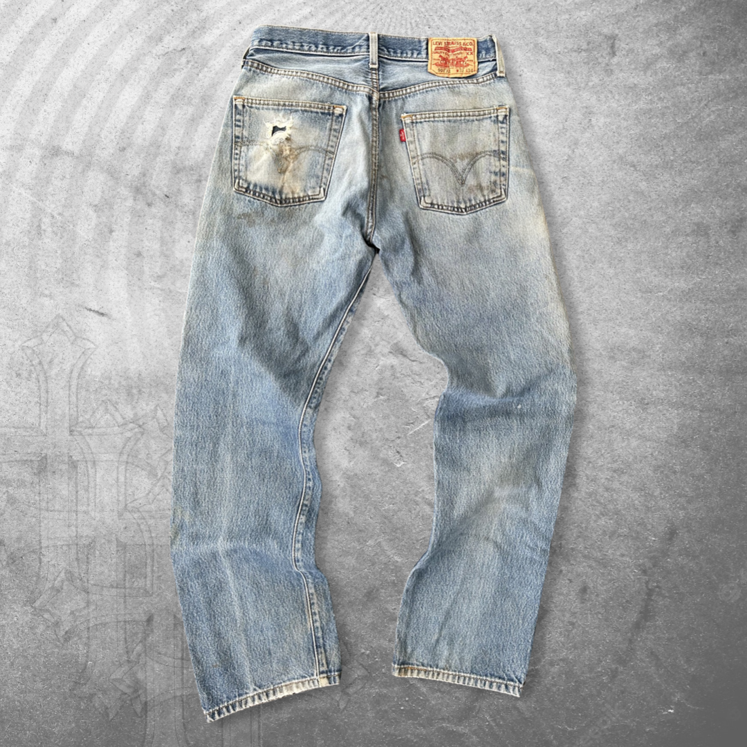 Faded Distressed Levi’s 501 Jeans 1990s (30x30)