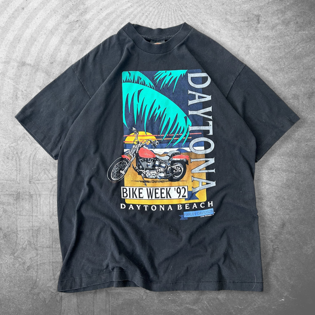 Black Harley Bike Week Shirt 1992 (XL)