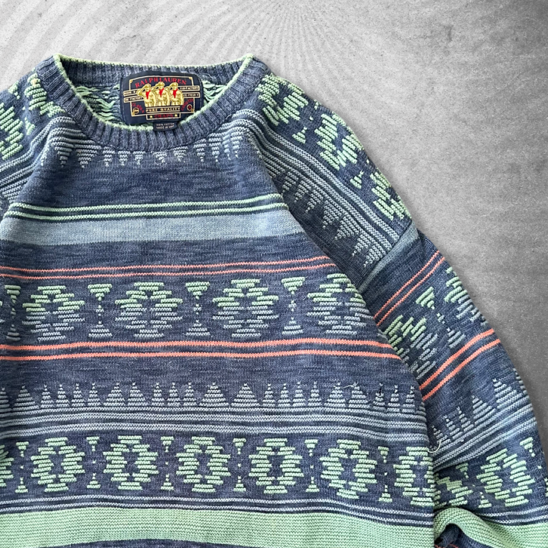 Multicolor Polo Ralph Lauren Sweater 1990s (XL)