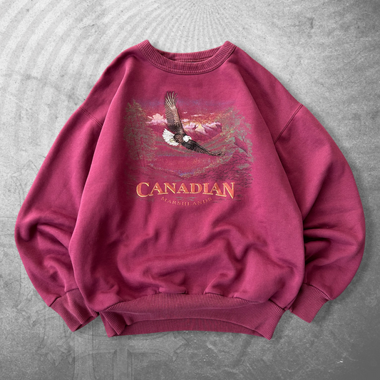 Maroon Canadian Marshlands Sweatshirt 1990s (L)