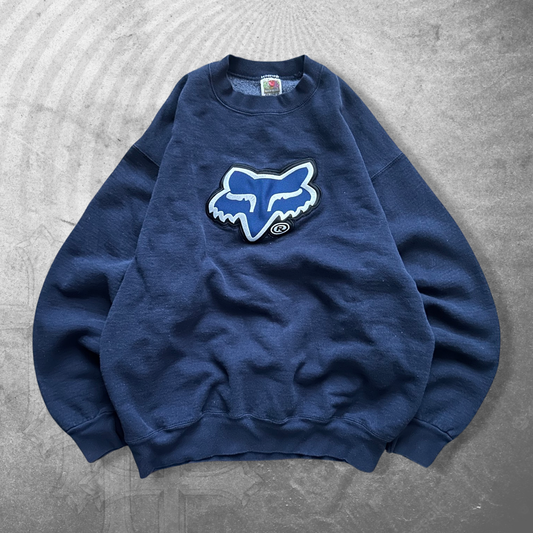 Navy Fox Racing Sweatshirt 1990s (XL)