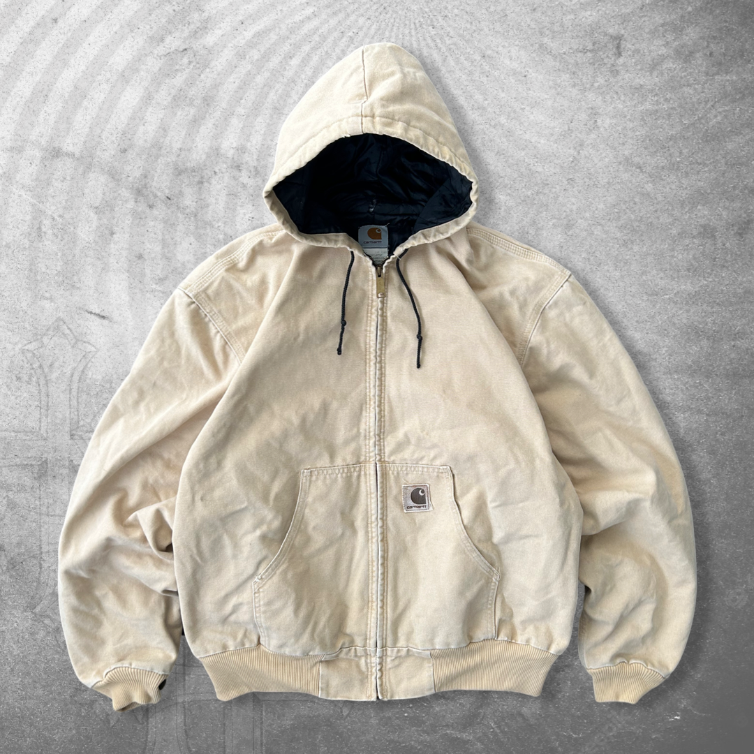Sandstone Carhartt Hooded Jacket 1990s (XL)