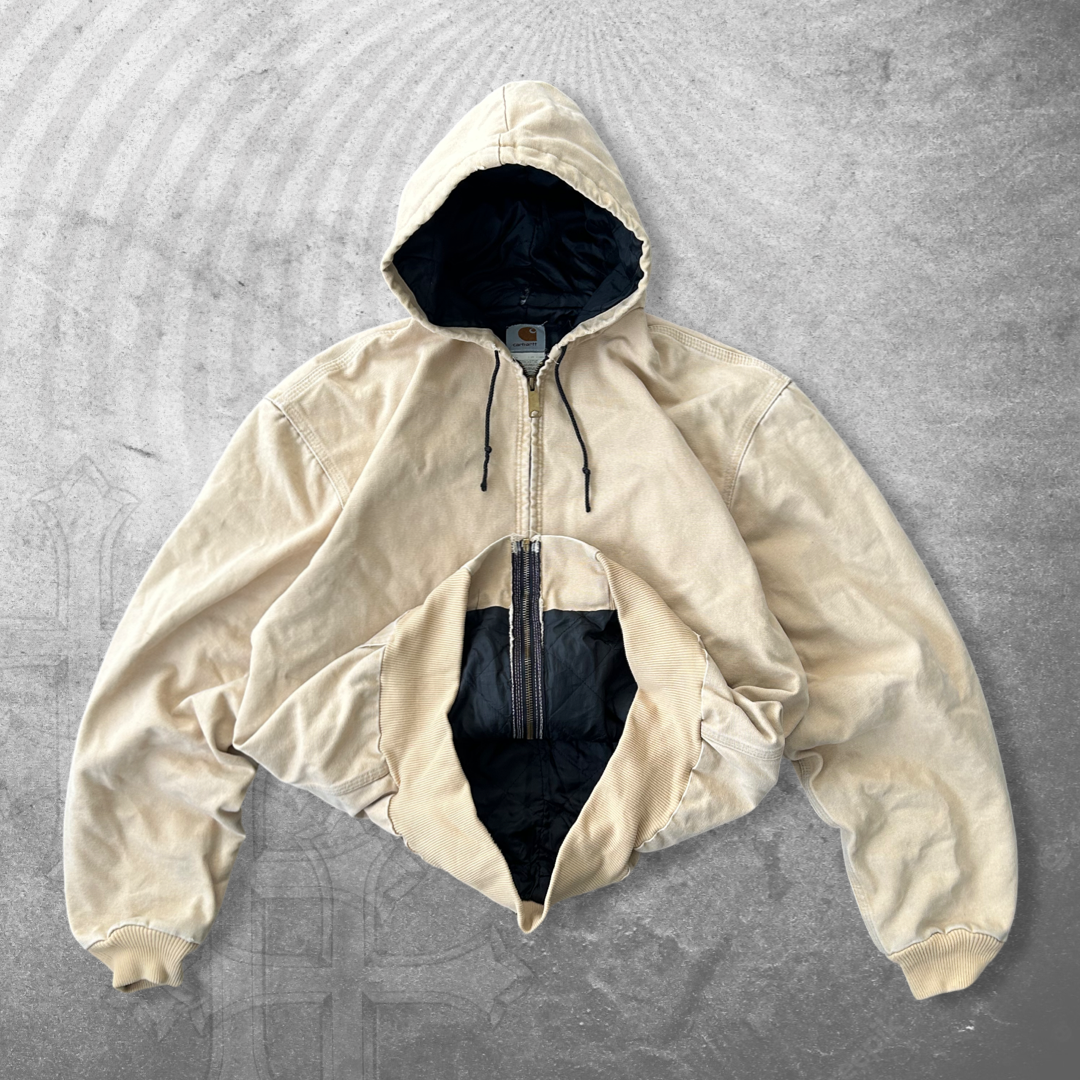 Sandstone Carhartt Hooded Jacket 1990s (XL)