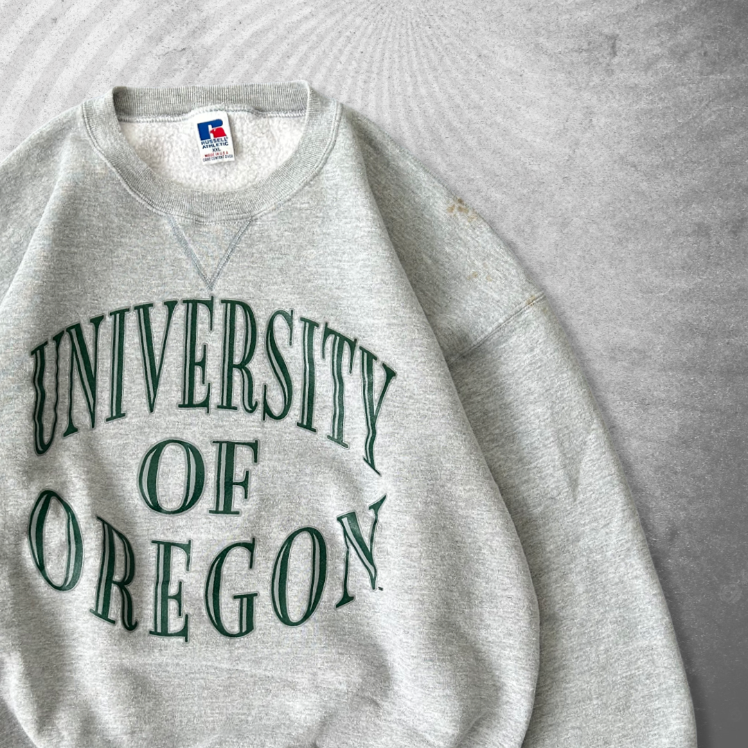 Grey Russell University Of Oregon Sweatshirt 1990s (XL)