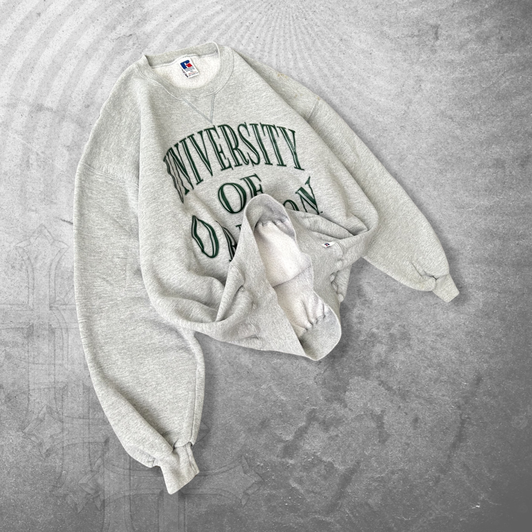 Grey Russell University Of Oregon Sweatshirt 1990s (XL)