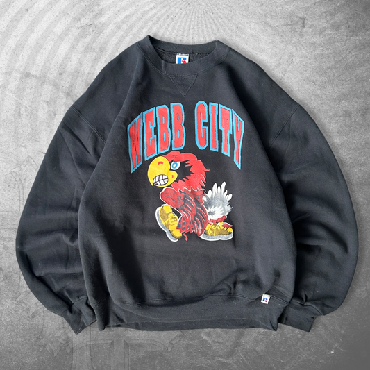 Black Russell Athletic Webb City Sweatshirt 1990s (XL)
