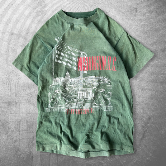 Faded Green Washington DC Shirt 1990s (S/M)