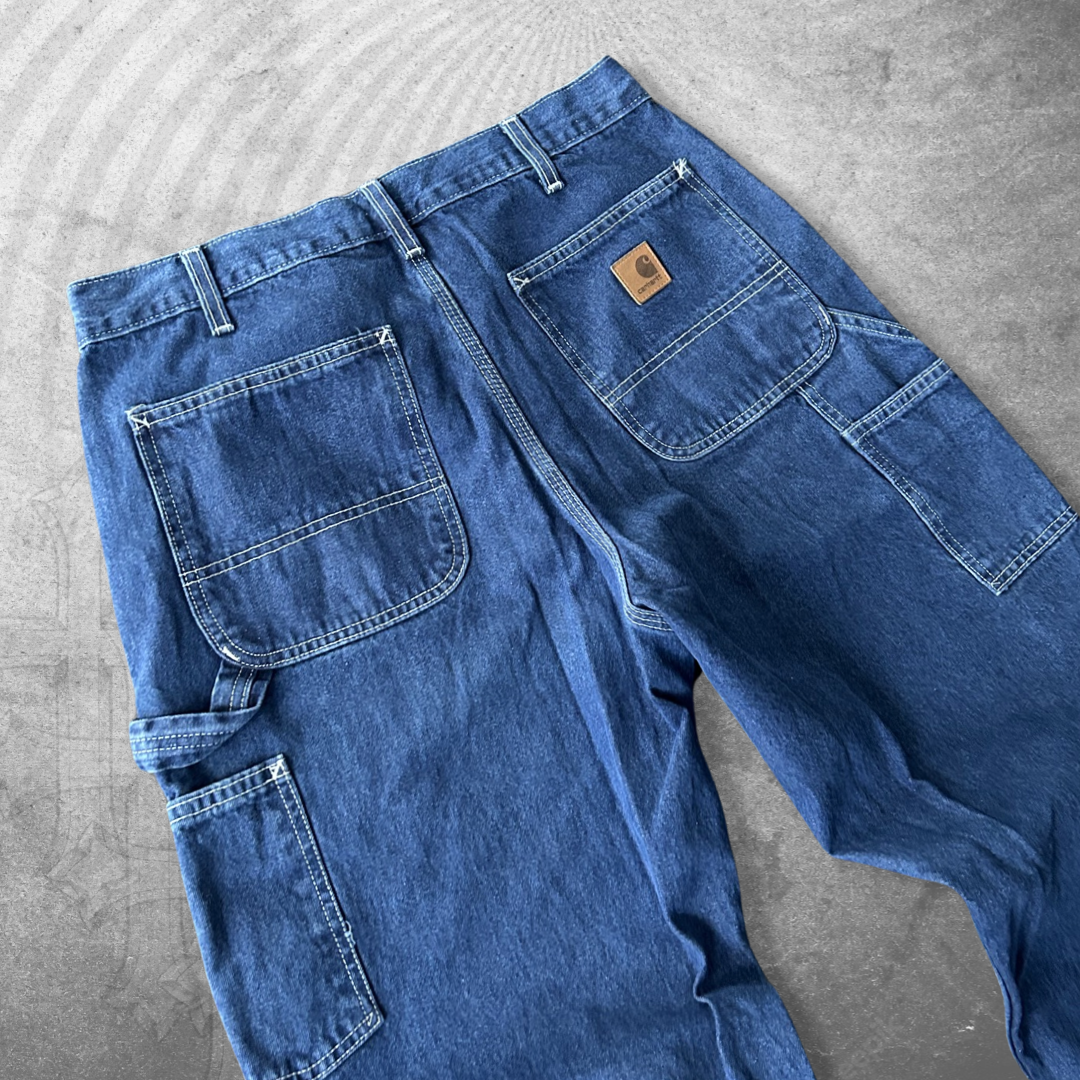 Dark Wash Carhartt Carpenter Jeans 1990s (34x30)