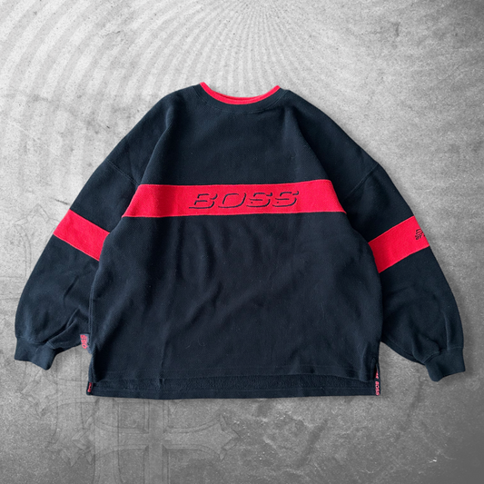 Black/Red Boss Sweatshirt 2000s (S)
