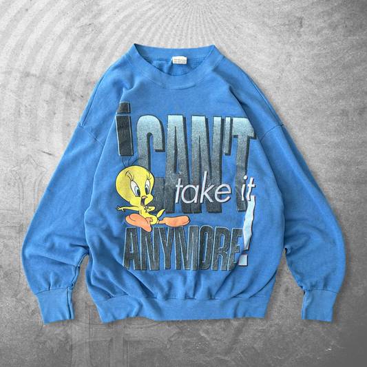 Distressed Blue Tweaty Bird Sweatshirt 1990s (L)