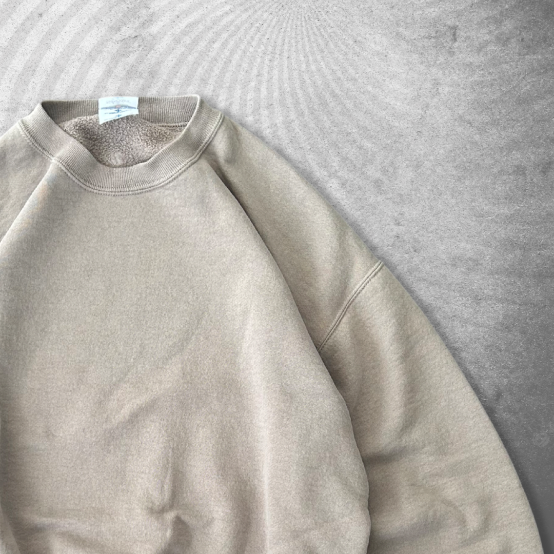 Light Brown Blank Sweatshirt 1990s (XL)