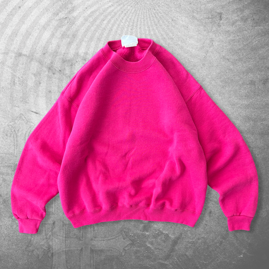 Hot Pink Blank Sweatshirt 1990s (M)