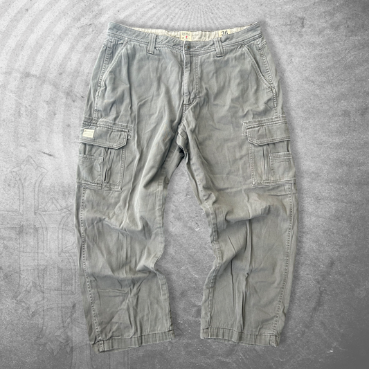 Baggy Grey Cargo Pants 1990s (36x30)
