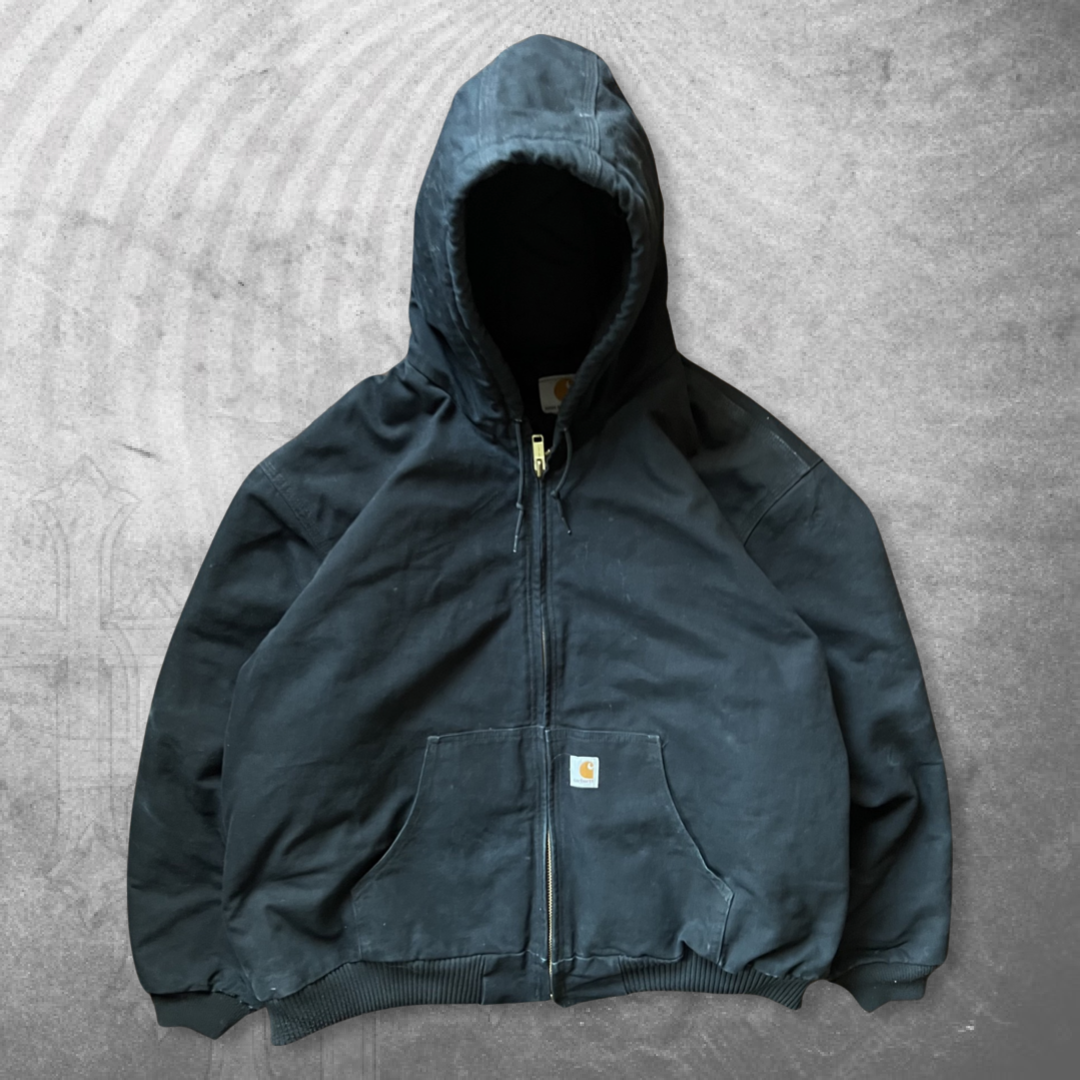 Black Carhartt Hooded Work Jacket 1990s (XXL)