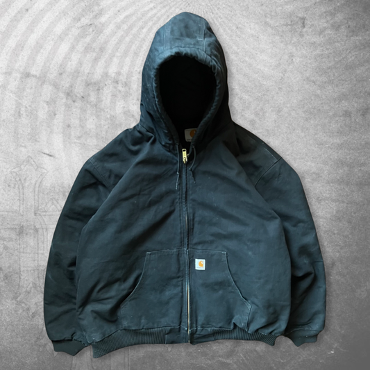 Black Carhartt Hooded Work Jacket 1990s (XXL)