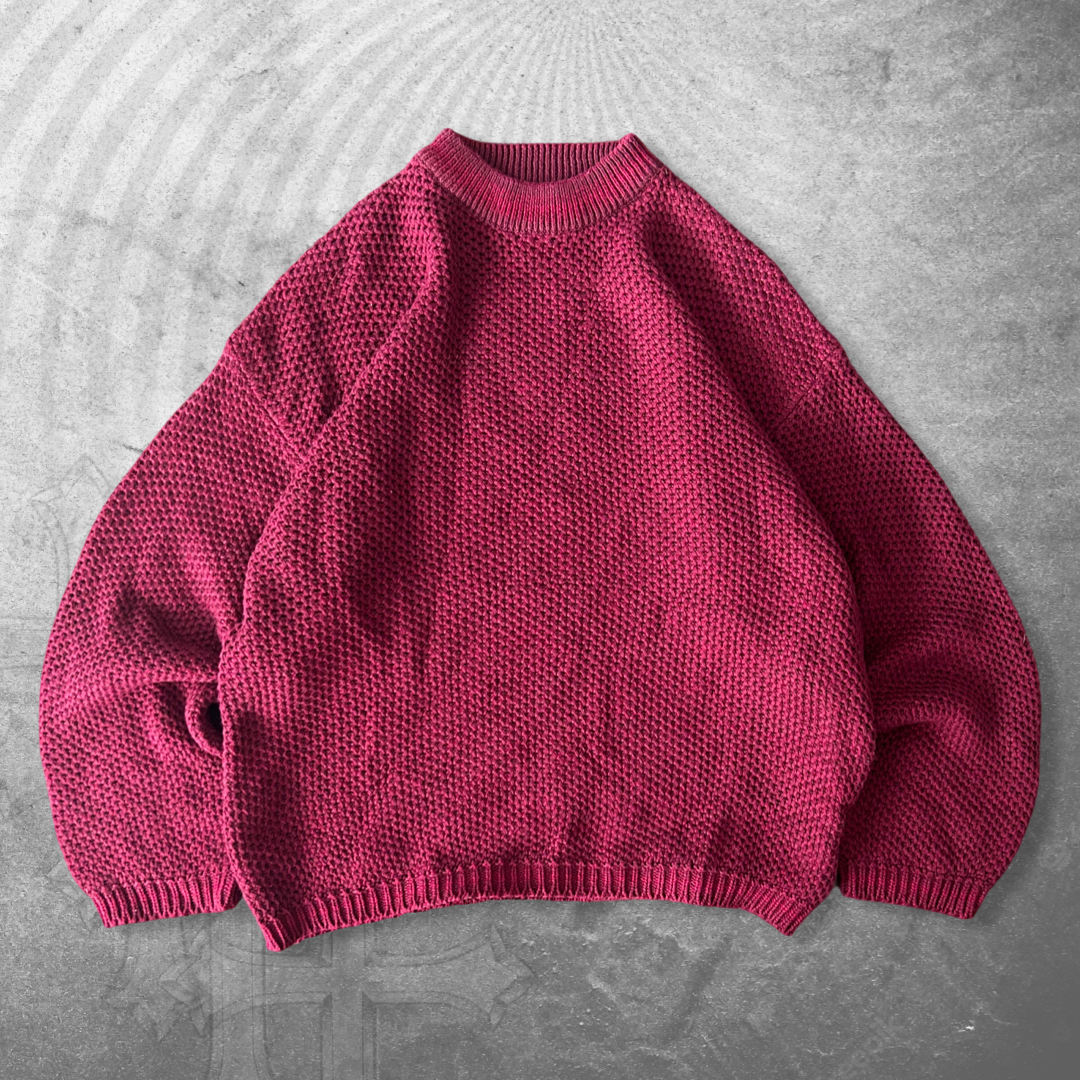 Maroon Knit Sweater 1990s (L)