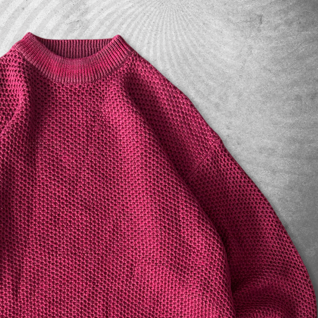 Maroon Knit Sweater 1990s (L)