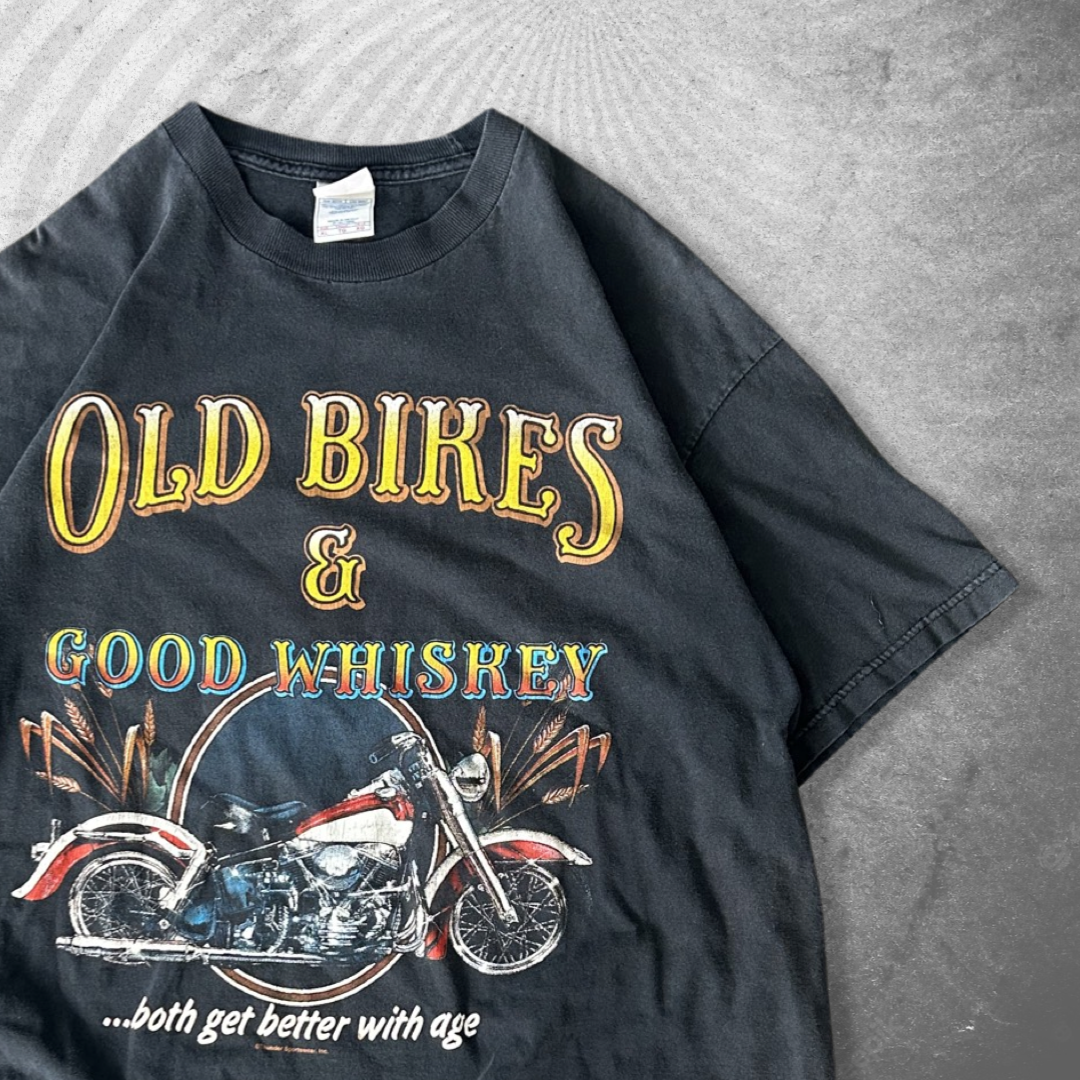 Black Bikes & Whiskey Shirt 1990s (L)