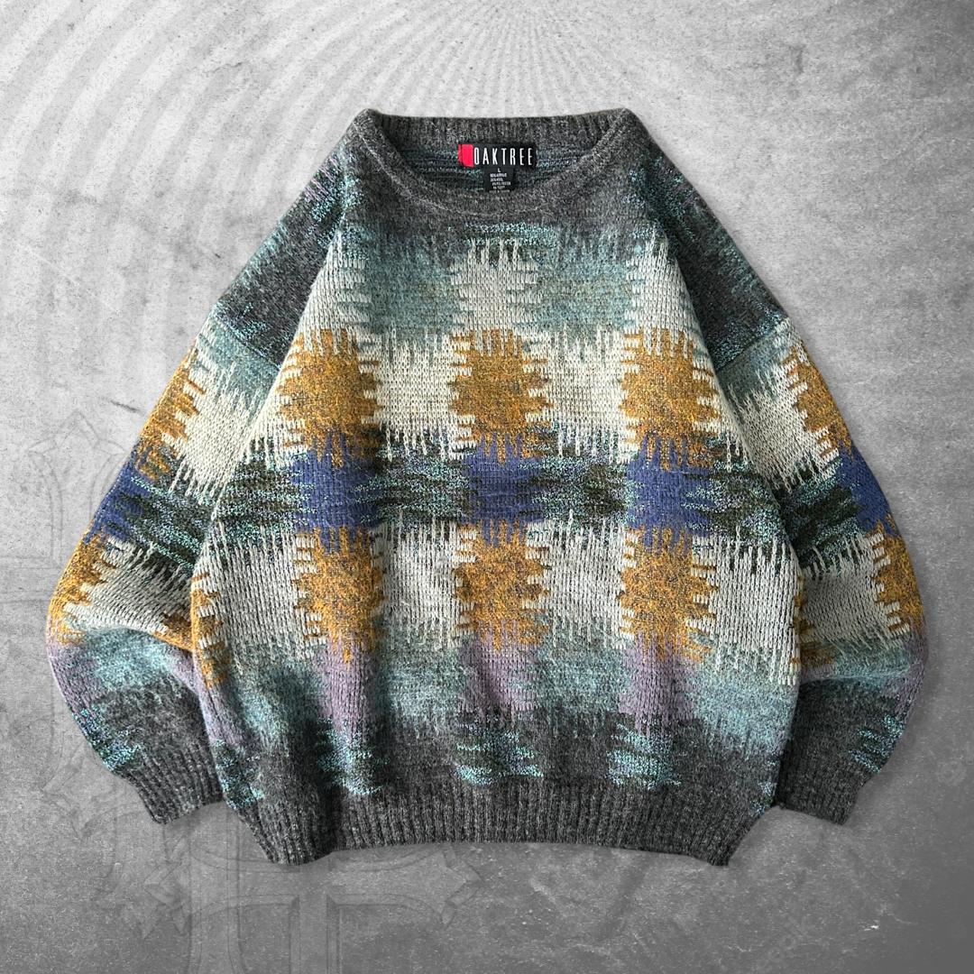 Multicolor Wool Pattern Sweater 1990s (L)
