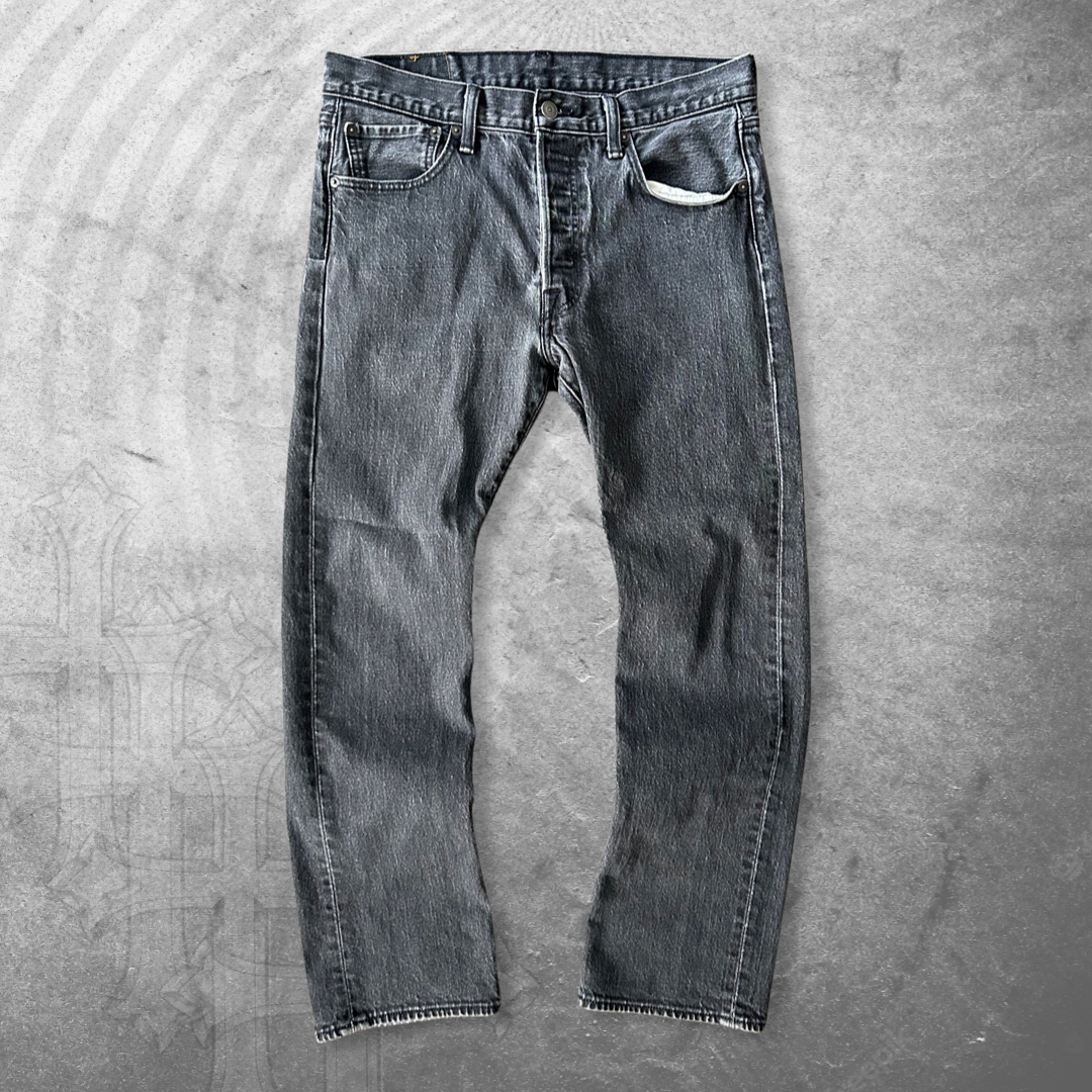 Faded Black Levi’s 501xx Jeans 2000s (34x30)