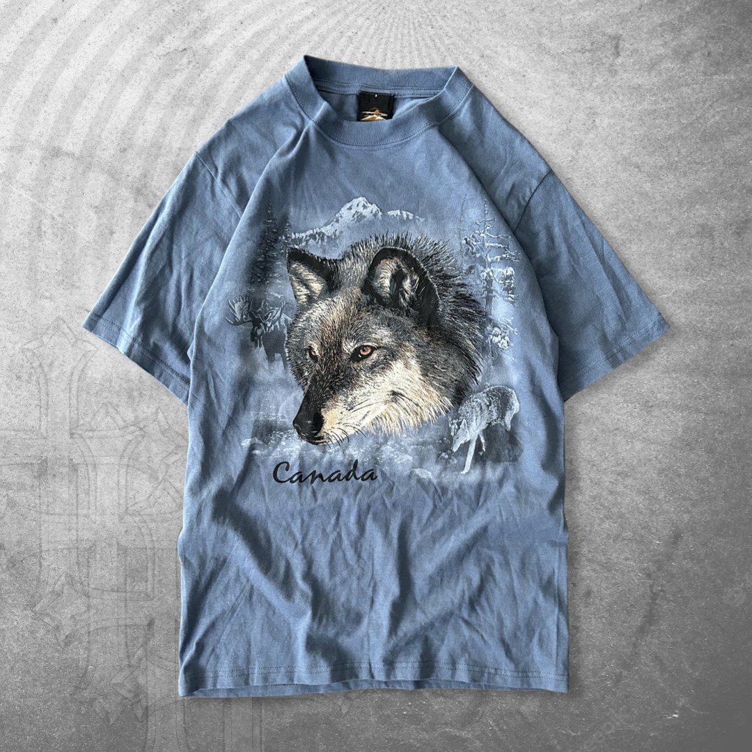 Blue Canada Wolf Shirt 1990s (S)