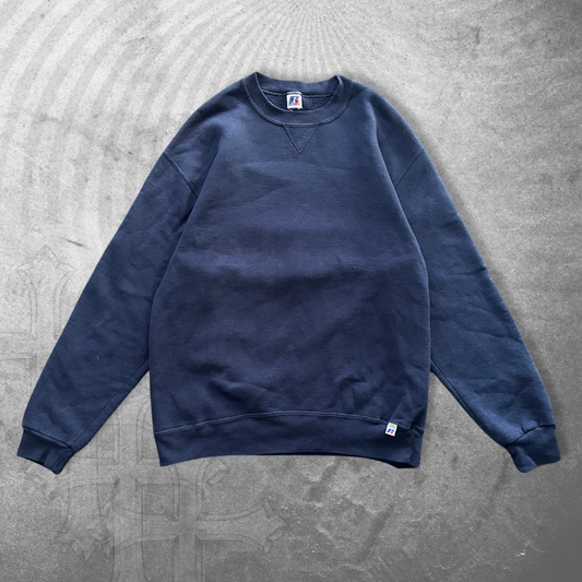 Navy Blue Russell Sweatshirt 2000s (L)