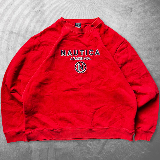 Red Nautica Sweatshirt 1990s (L)