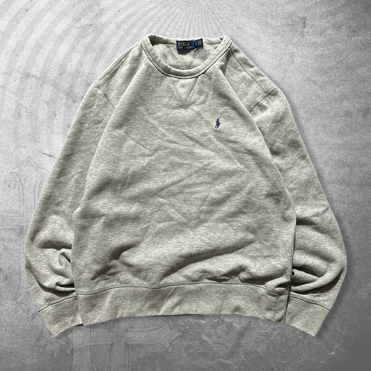 Grey Polo Sweatshirt 2000s (L)