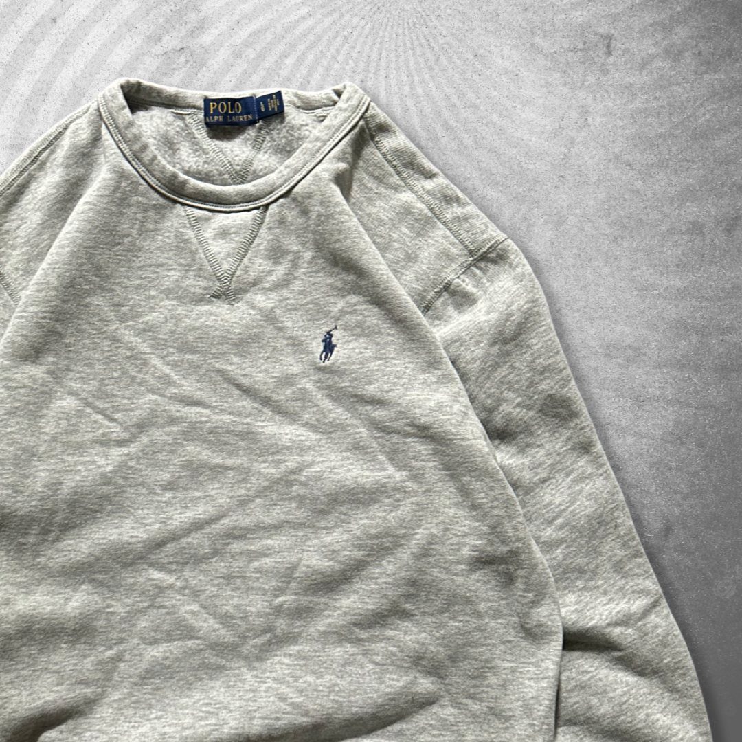 Grey Polo Sweatshirt 2000s (L)