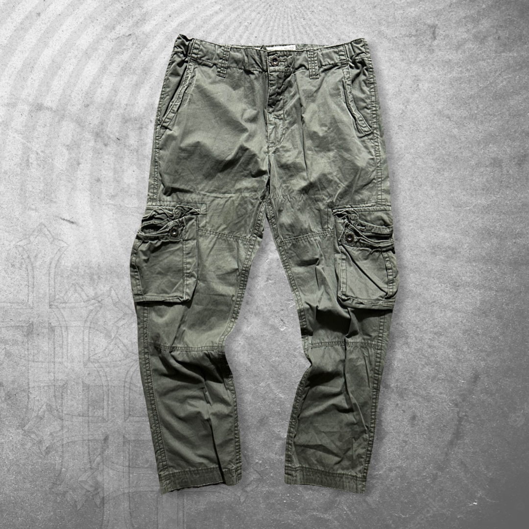 Moss Green Cargo Pants 2000s (36x32)