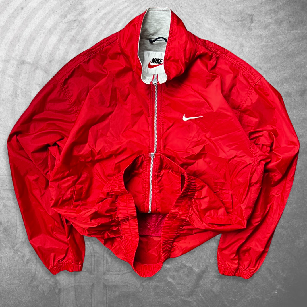 Red Nike Lined Windbreaker Jacket 1990s (M)