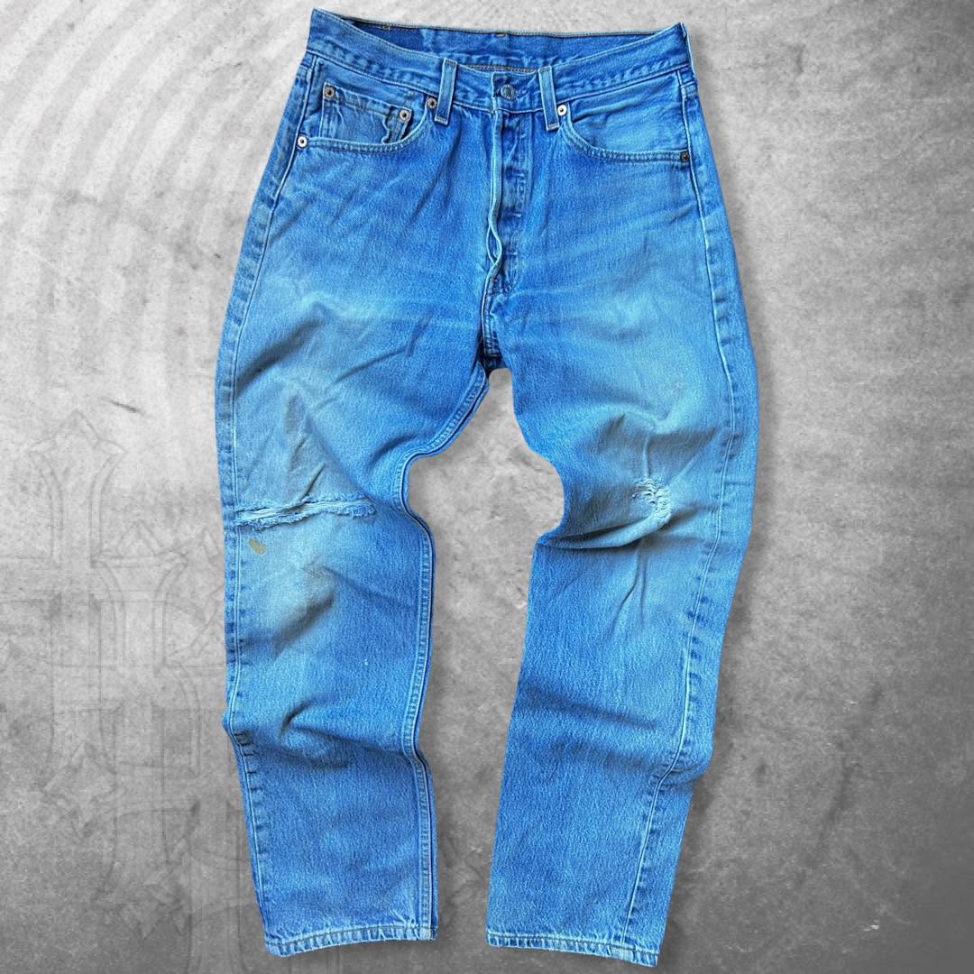Faded Distressed Levi’s 501xx Jeans 1990s (30x31)