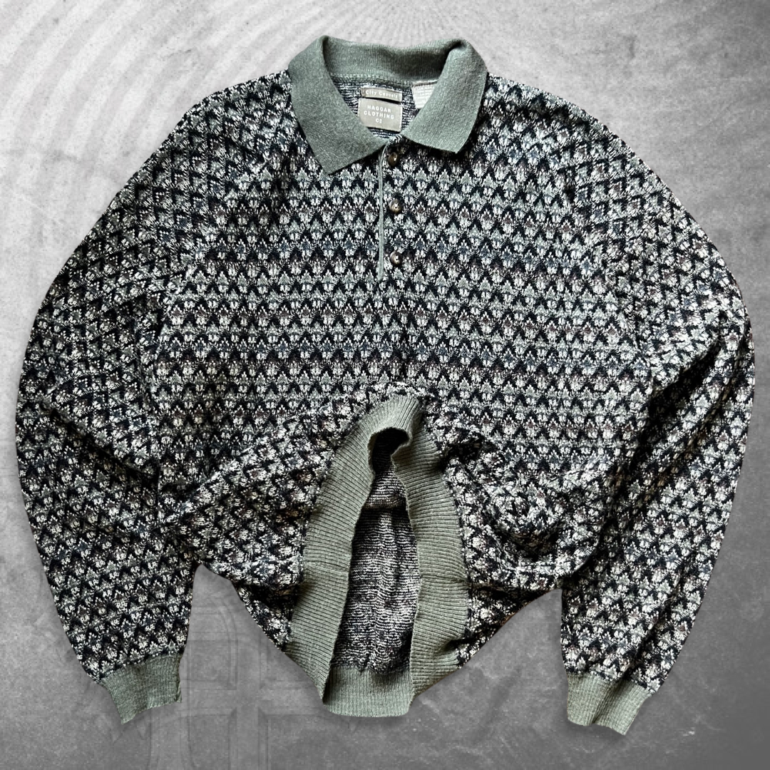 Earth Tone Henley Sweater (L)
