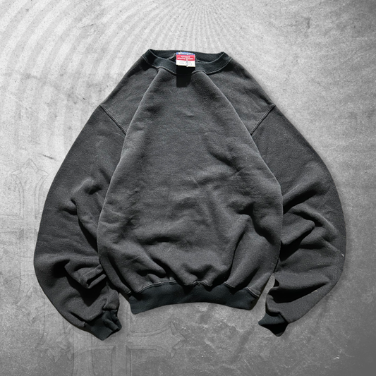 Faded Black Champion Sweatshirt 2000s (XS)