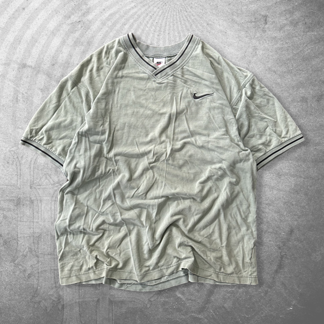Sage Green Nike Ringer Shirt 1990s (XL)