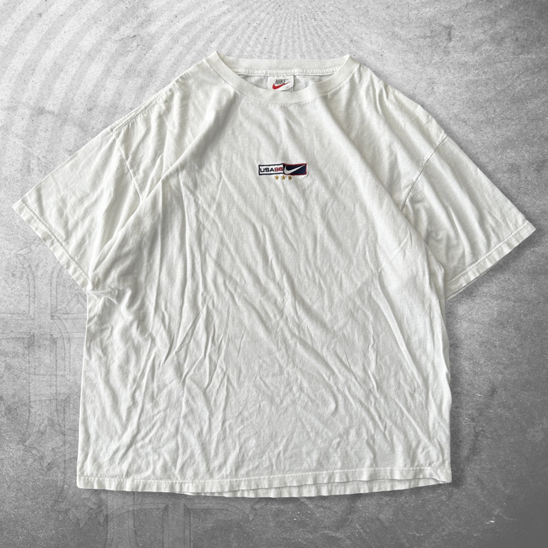 White Nike Olympics Center Logo Shirt 1996 (XL)