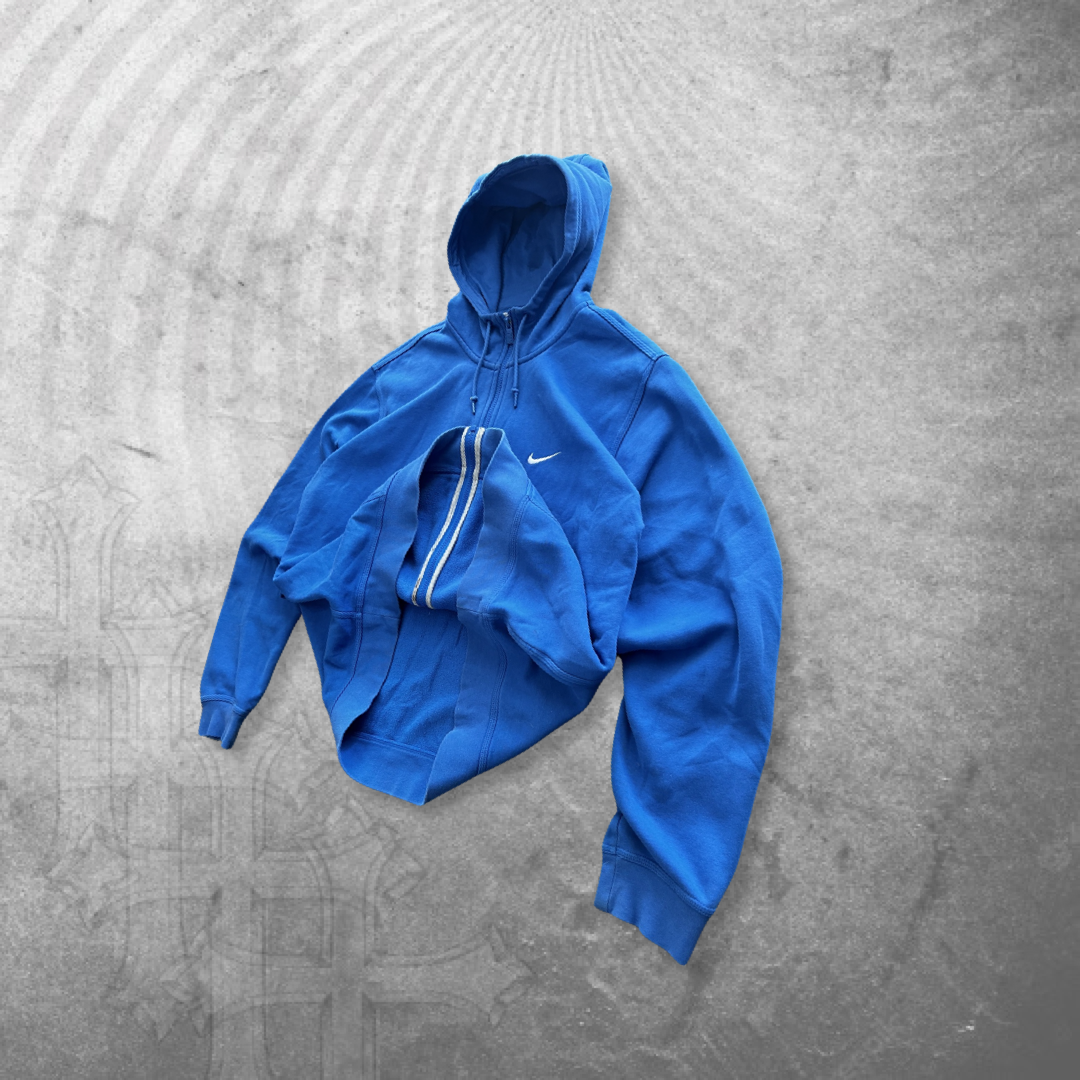 Cobalt Blue Nike Hooded Jacket 2000s (XL)