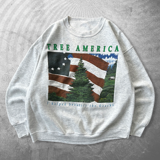 Grey Tree America Sweatshirt 1990s (M)