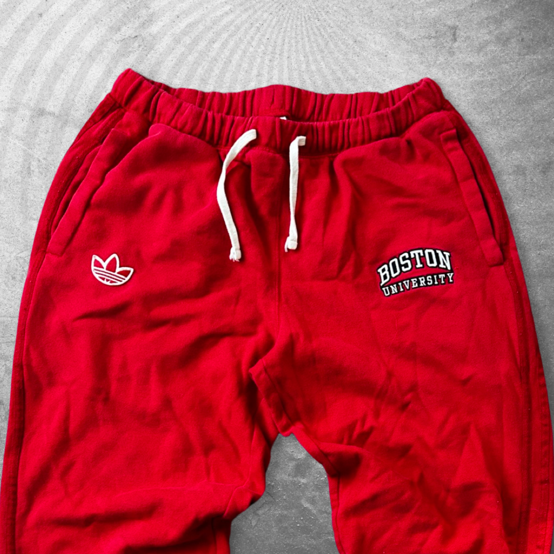 Red Adidas Boston University Sweatpants 1990s (M)